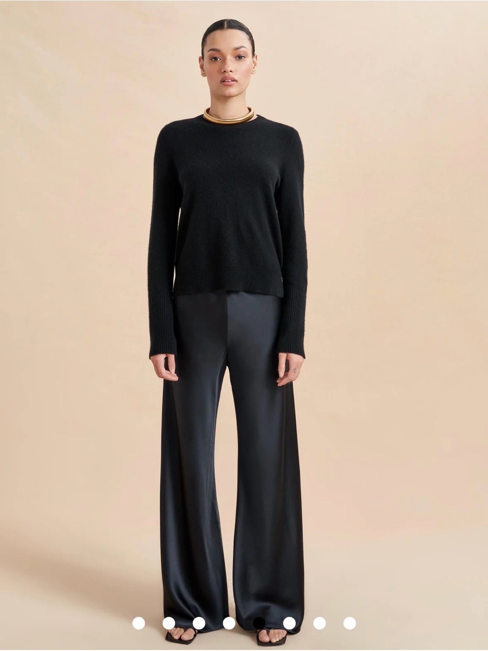 La Ligne Colby Satin Trousers XS Black - Picture 2 of 5
